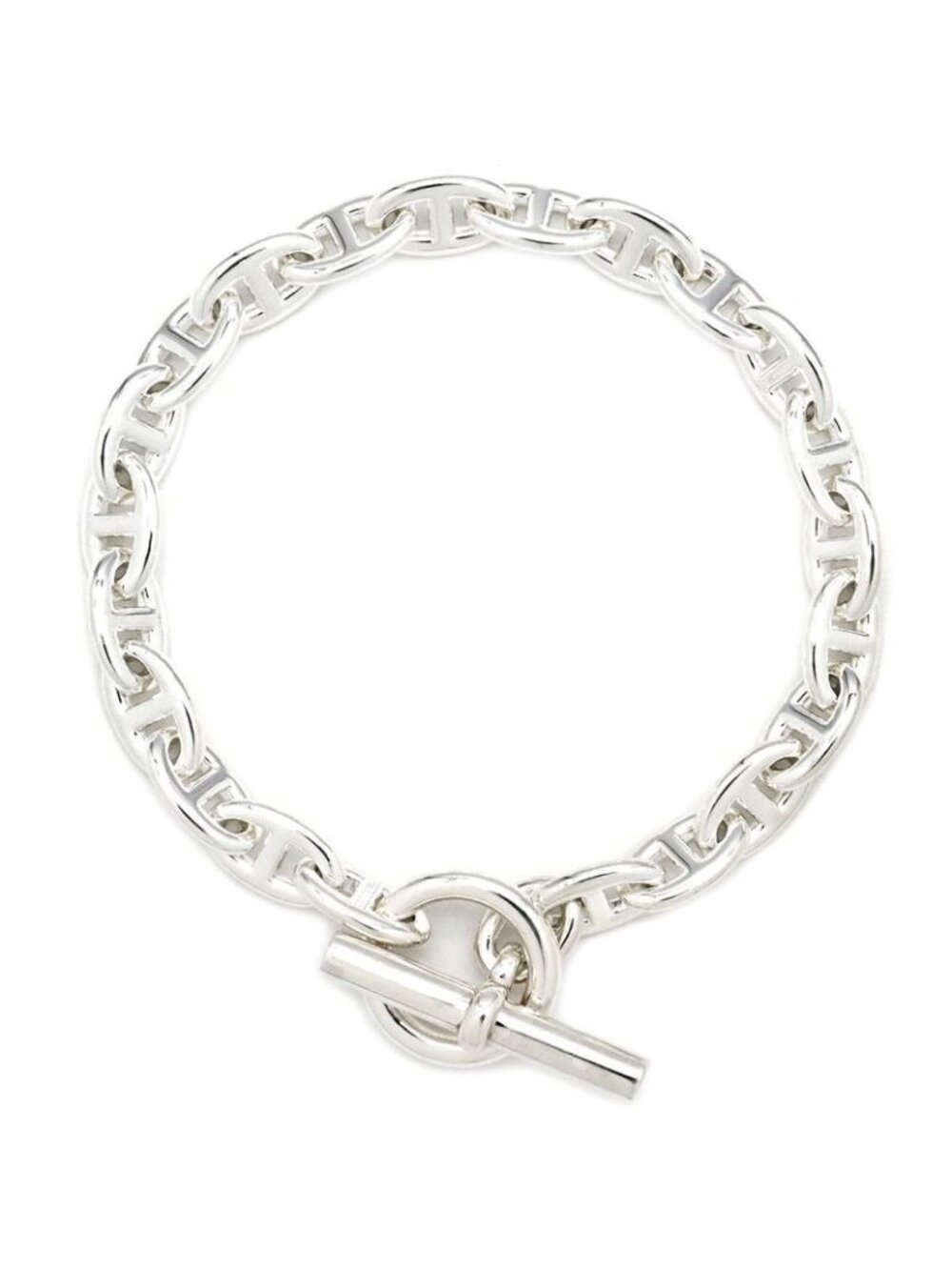 Hermes Bracelet Chaine D'ancre TPM Silver 925 22 Frames Star Ring - Picture 2 of 9